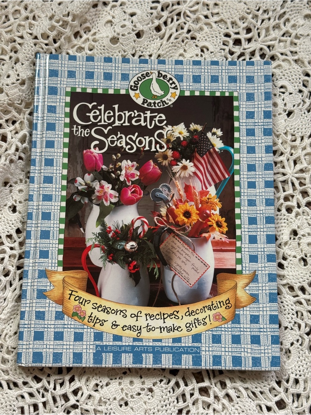 Gooseberry Patch Celebrate the Seasons Cookbook — Blue Plaid Cover